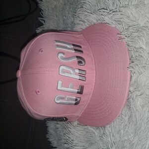 💕HOT NEW!Custom GRESH PARK SNAP BACK Pink Fitted Hat Wit White& grey  Accents.